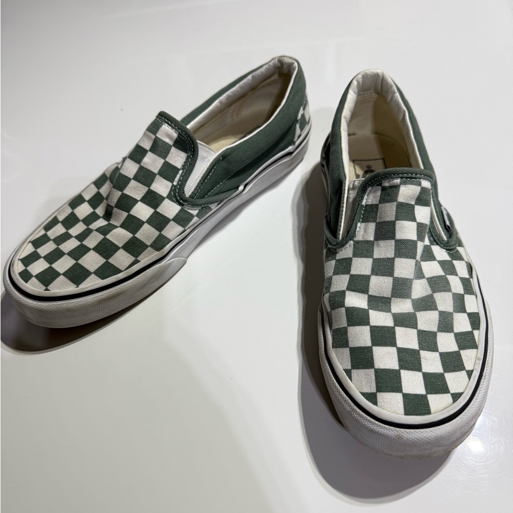 Checkered Vans Slip On